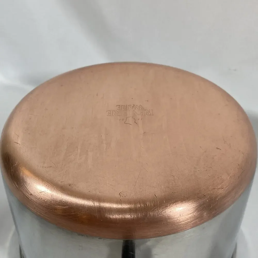 1801 Revere Ware 2 Quart Qt Saucepan With Lid Copper bottom Stainless Steel